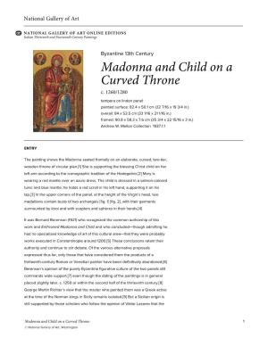 Madonna and Child on a Curved Throne C