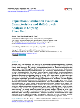 Population Distribution Evolution Characteristics and Shift Growth Analysis in Shiyang River Basin