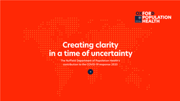 This Report 'Creating Clarity in a Time of Uncertainty'