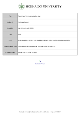 Psocid News : the Psocidologists' Newsletter. No. 4 (Feb. 17, 2003)