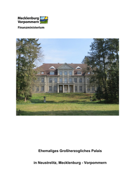 Ehemaliges Großherzogliches Palais in Neustrelitz, Mecklenburg - Vorpommern