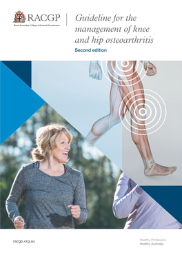 Guideline for the Management of Knee and Hip Osteoarthritis Second Edition