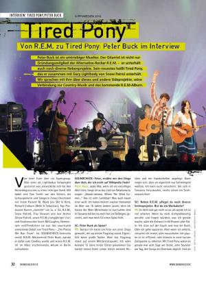 TIRED PONY/PETER PONY/PETER BUCK BUCK © PPVMEDIEN 2010 Tired Pony Von R.E.M