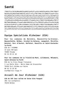 Equipe Spécialisée Alzheimer (ESA)