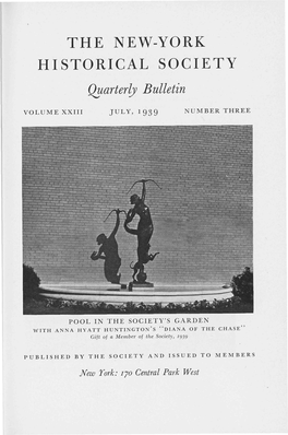 THE NEW-YORK HISTORICAL SOCIETY Quarterly Bulletin