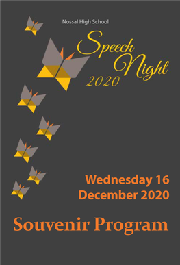 Speech Night Booklet 2020
