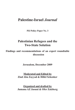 Palestine-Israel Journal