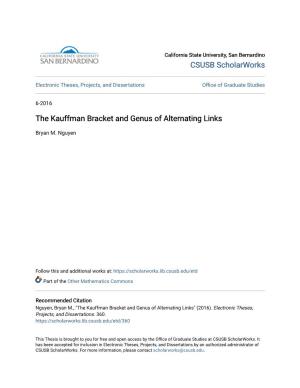The Kauffman Bracket and Genus of Alternating Links