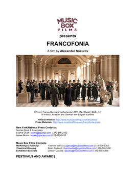 FRANCOFONIA a Film by Alexander Sokurov