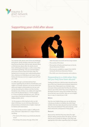 Supporting Your Child After Abuse