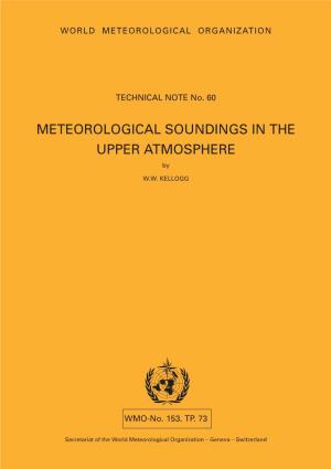 Methods of Oabservation at Sea Meteorological Soundings in The
