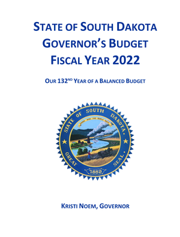 Governor's Budget Report for FY2022