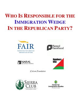 Who Is Responsible for the Immigration Wedge in the Republican Party?