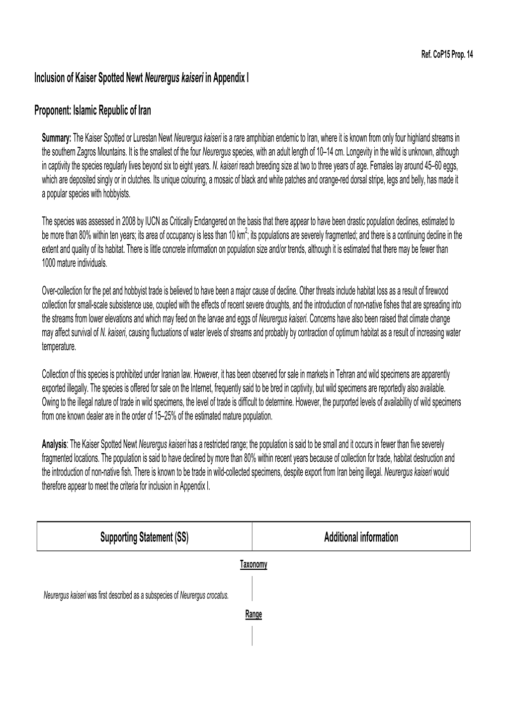 CITES Cop15 Prop.14 IUCN-TRAFFIC Analysis (PDF, 35