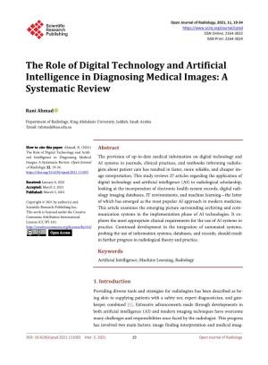 The Role of Digital Technology and Artificial Intelligence in Diagnosing Medical Images: a Systematic Review