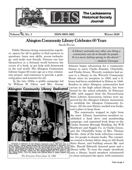 Abington Community Library Celebrates 60 Years