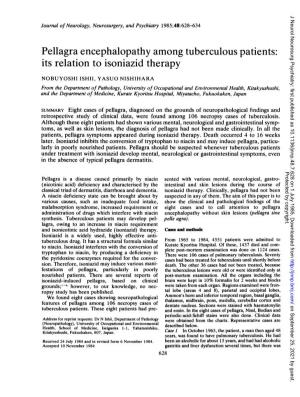 Pellagra Encephalopathy Among Tuberculous Patients: Its Relation to Isoniazid Therapy