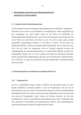 3. Berufsethischer Unterricht an Der Marineschule Mürwik Und an Der U.S