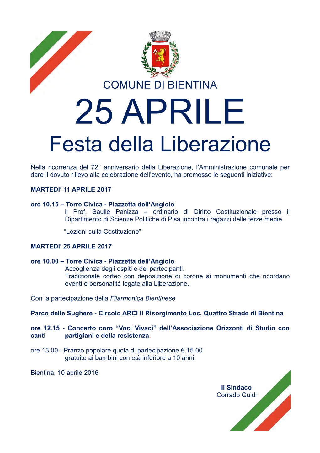 25 APRILE Festa Della Liberazione