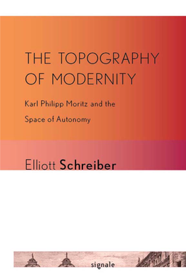 Karl Philipp Moritz and the Space of Autonomy