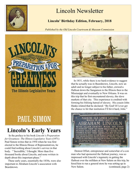 Lincoln Newsletter