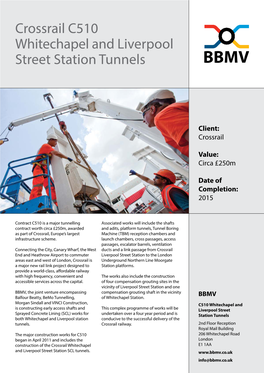 Crossrail C510 Whitechapel and Liverpool Street Station Tunnels