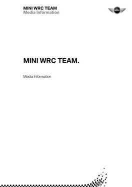 MINI WRC TEAM Media Information
