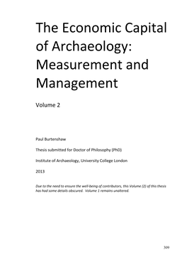 The Economic Capital of Archaeology: Measurement and Management