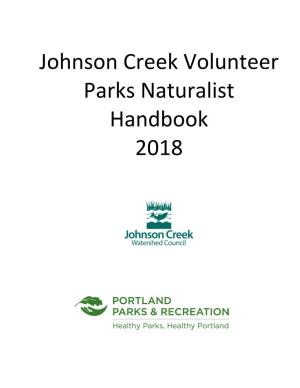 Johnson Creek Volunteer Parks Naturalist Handbook 2018