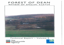 FOREST of DEAN REVIEW of SPECIAL STATUS – Vol 2