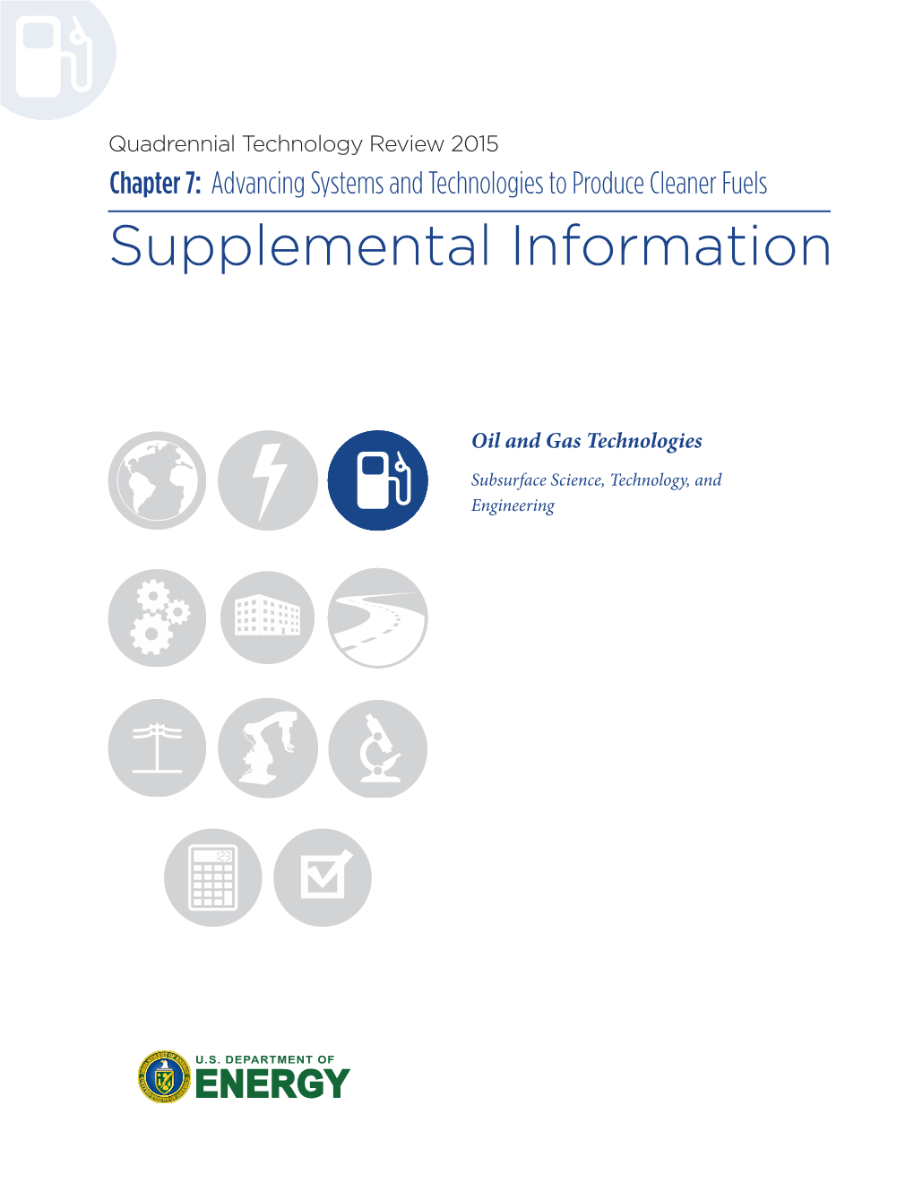 Oil and Gas Technologies Supplemental Information