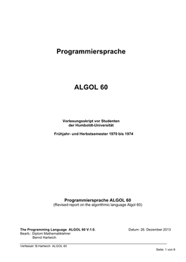 Algol-60 V1.1