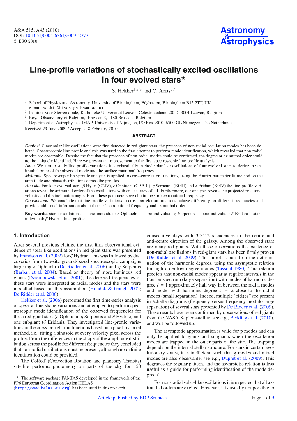 Line-Profile Variations of Stochastically Excited