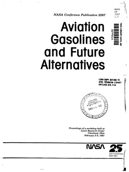 Aviation Gasolines and Future Alternatives