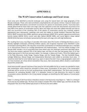 WAP Conservation Landscape and Focal Areas