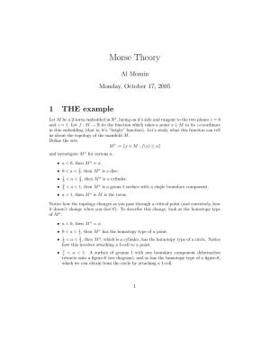 Morse Theory