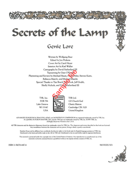 Secrets of the Lamp