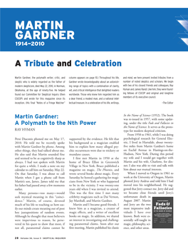 Martin Gardner 1914—2010