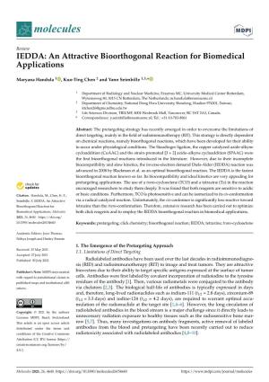 IEDDA: an Attractive Bioorthogonal Reaction for Biomedical Applications