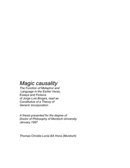Magic Causality