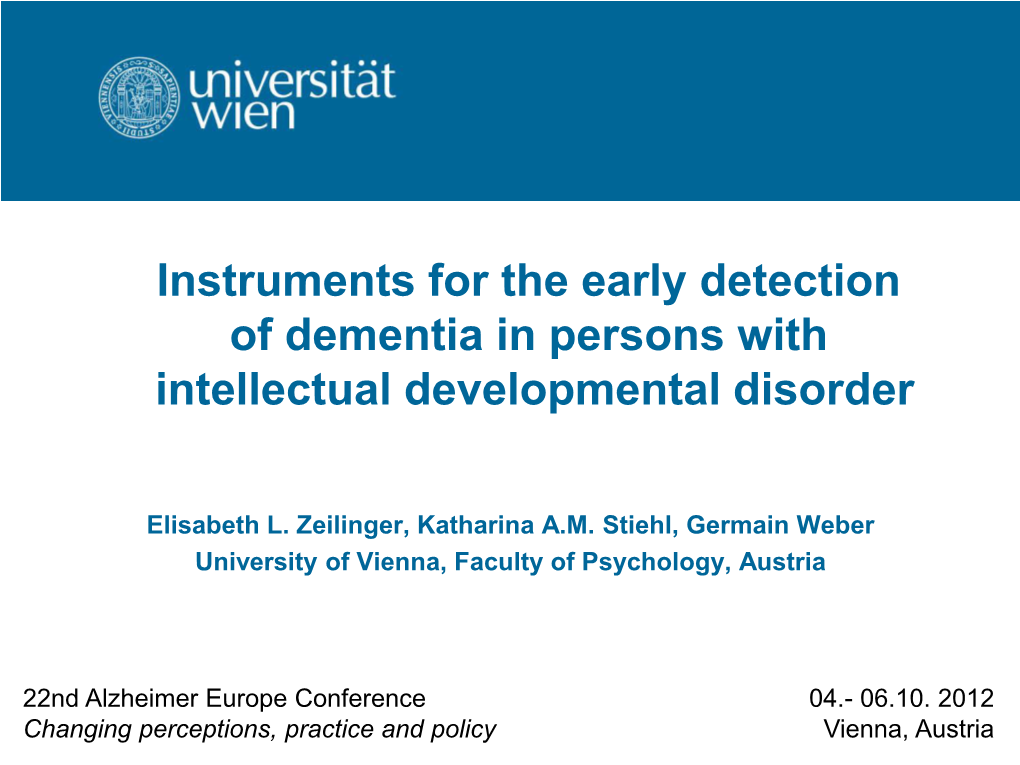 Intellectual Developmental Disorder