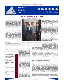 ILANGA Fall 2008 Newsletter