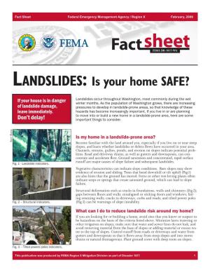 FEMA Landslide Fact Sheet