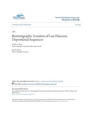 Biostratigraphic Zonation of Late Paleozoic Depositional Sequences Charles A