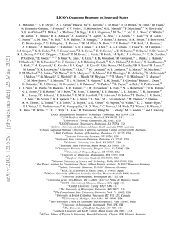 Ligos Quantum Response to Squeezed States