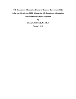 US Department of Education Chapter of Blacks in Government