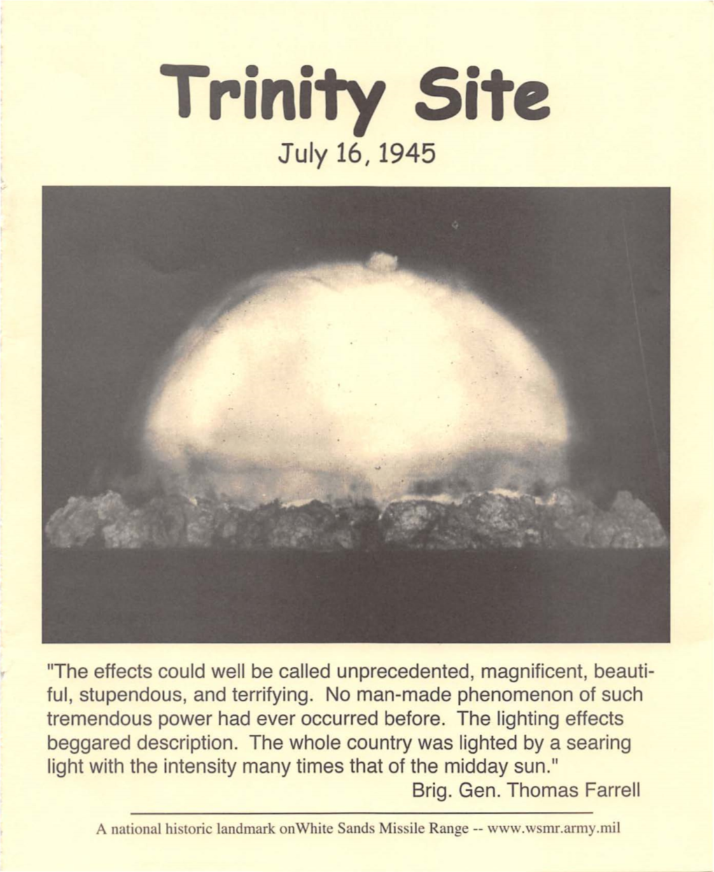 Trinity Site July 16, 1945