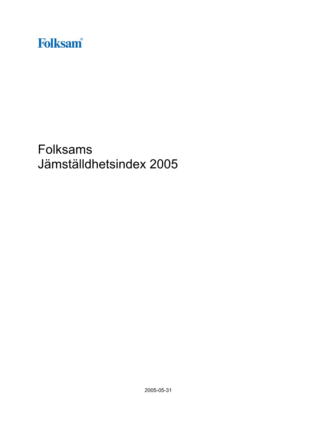 Jämställdhetsindex 2005