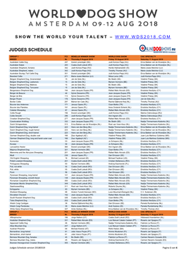 Judges Schedule