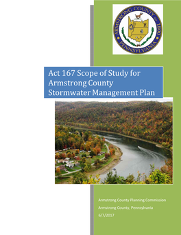 Act 167 Scope of Study for Armstrong County Stormwater Management Plan